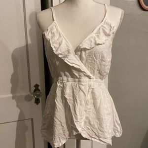 NWOT White Wrap Tank